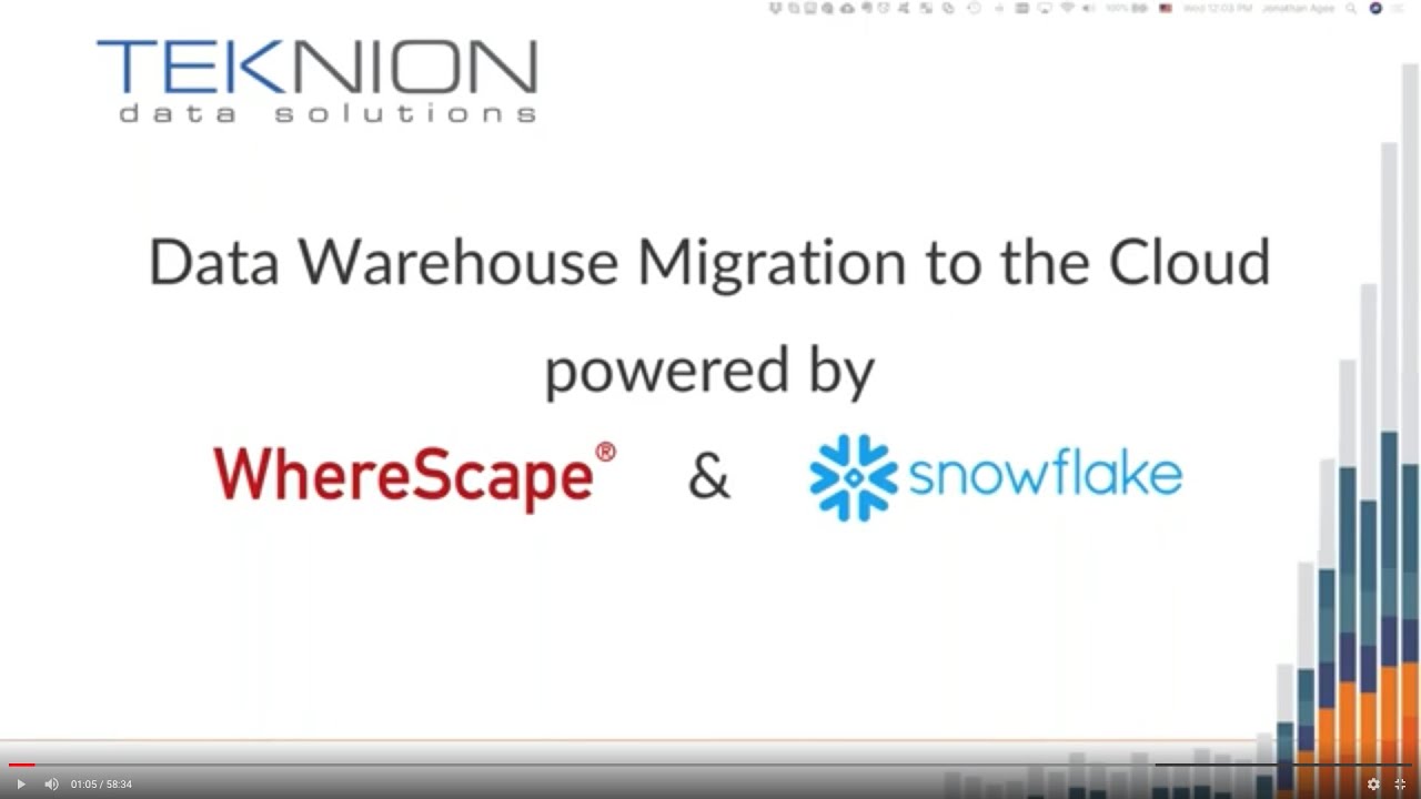 Data Warehouse Migration to the Cloud powered by WhereScape & Snowflake