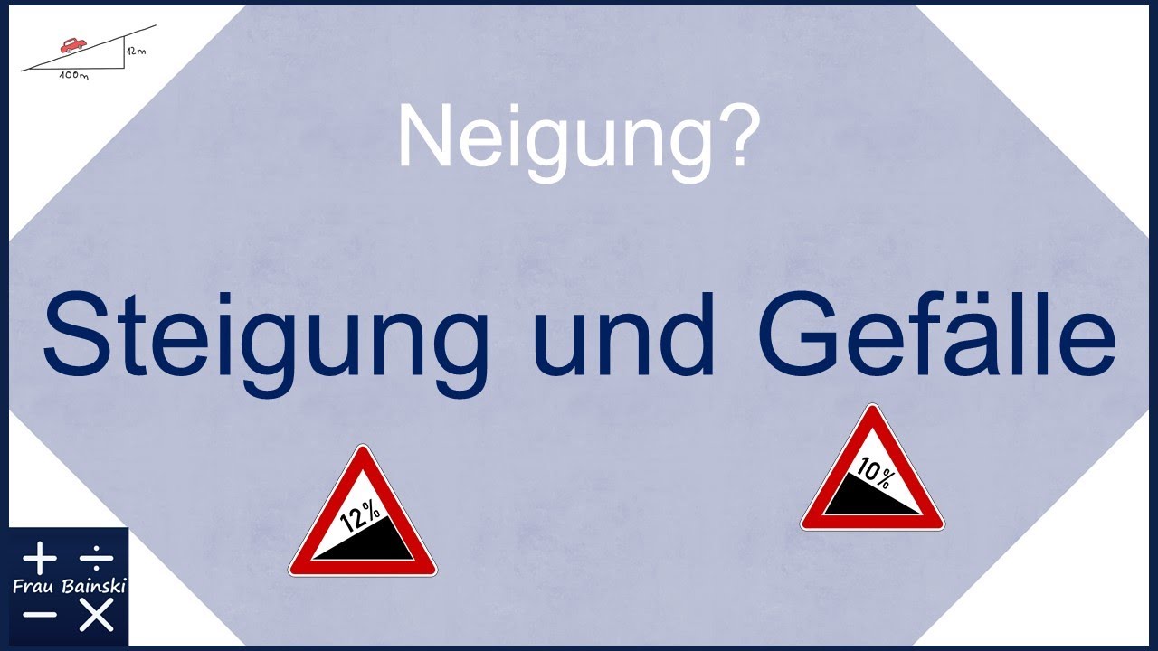 Steigung und Gef&auml;lle