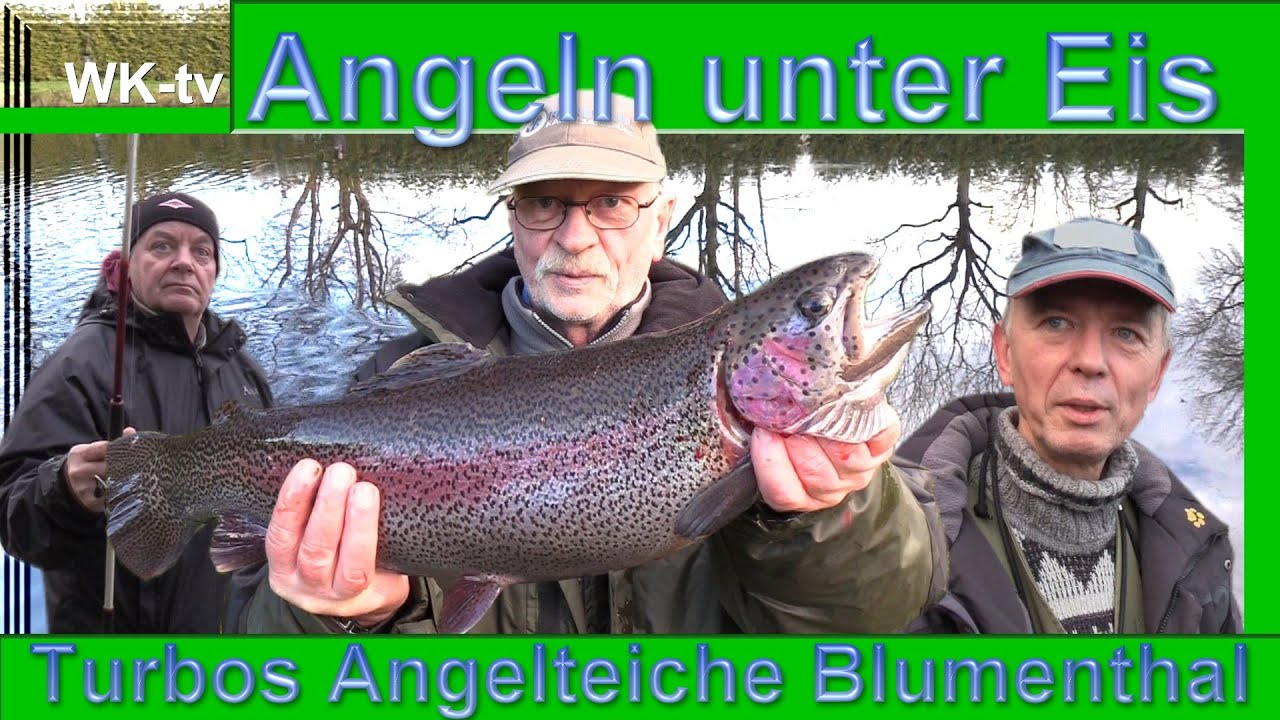 Angeln unter Eis - Turbos Angelteiche Blumenthal - Rohre schieben I Tipps und Tricks mit Paste