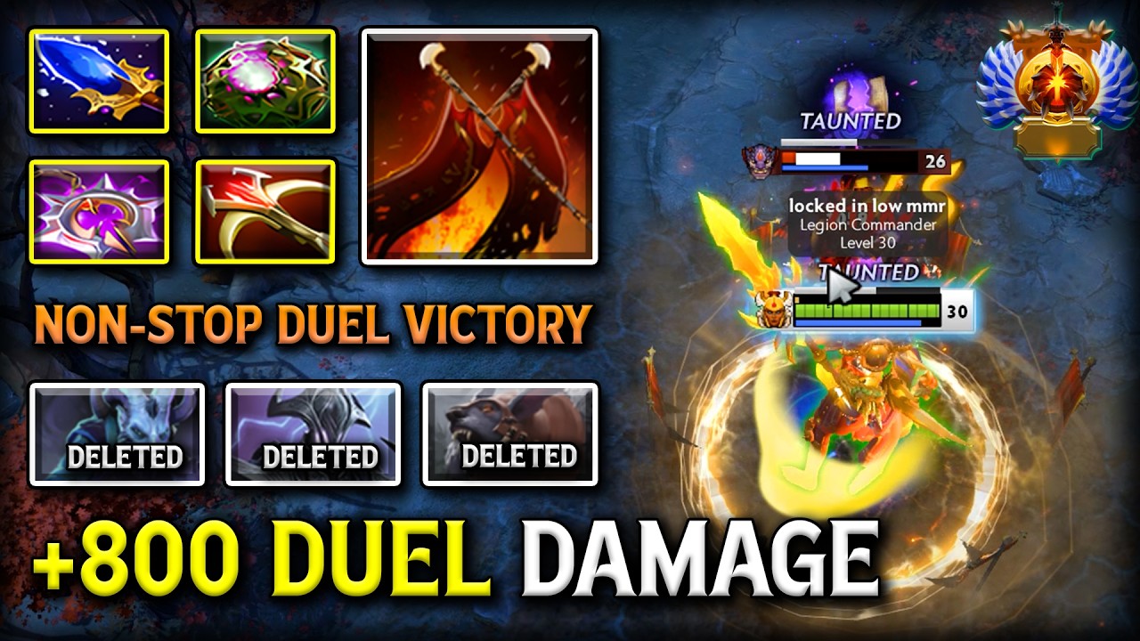 +800 DUEL DAMAGE Offlane Legion Commander Non-stop Duel Victory 100% Become GOD OF WAR DotA 2