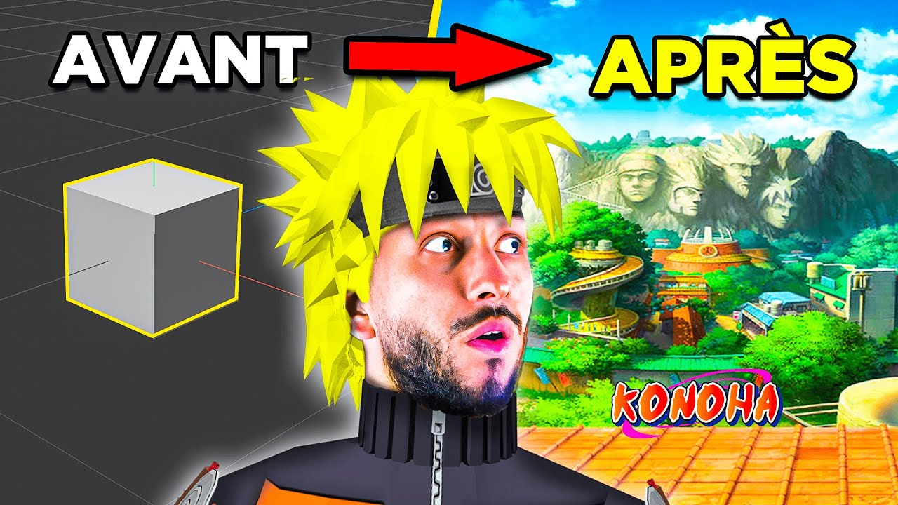 11h pour crée le village KONOHA de NARUTO en 3D
