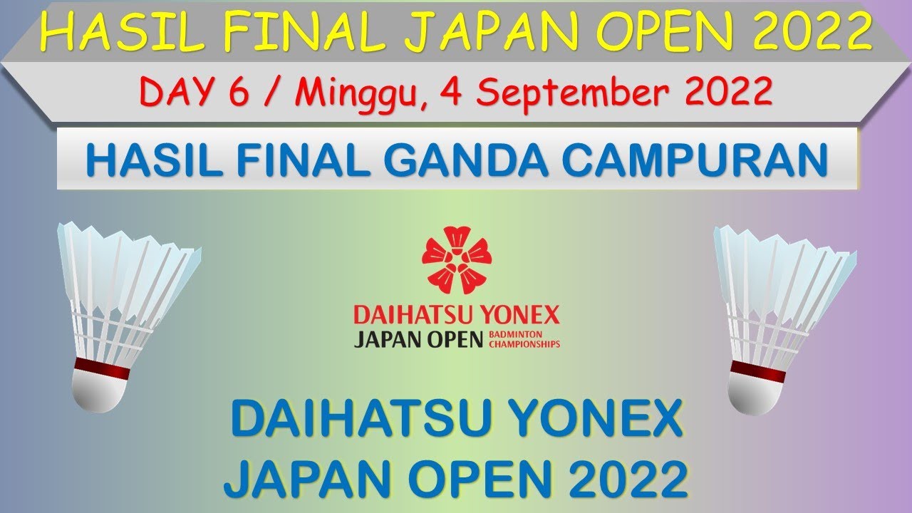 Hasil Final Japan Open 2022│Day 6 Partai Kedua│Puavaranukroh / Taerattanachai Juara Japan Open 2022│