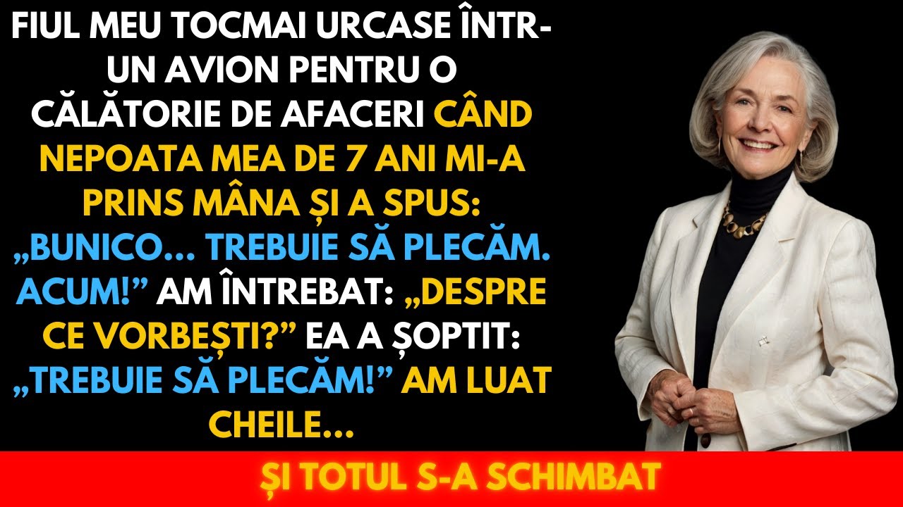 Nepoata Mea M-a Rugat Să Plecăm Imediat După Ce Fiul Meu A Decolat.