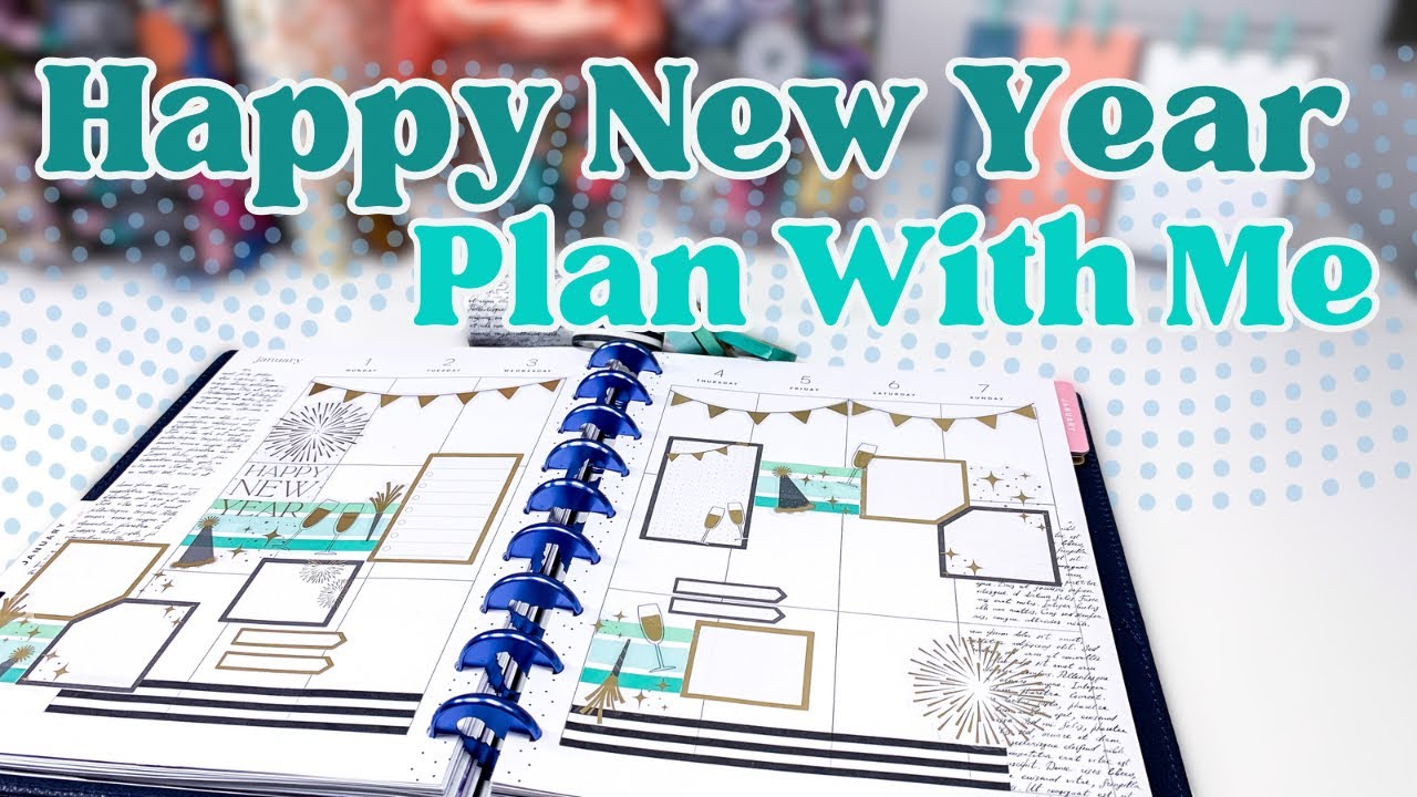 January 2024 Weekly Planner Setup | Happy New Year Classic Happy Planner Plan With Me