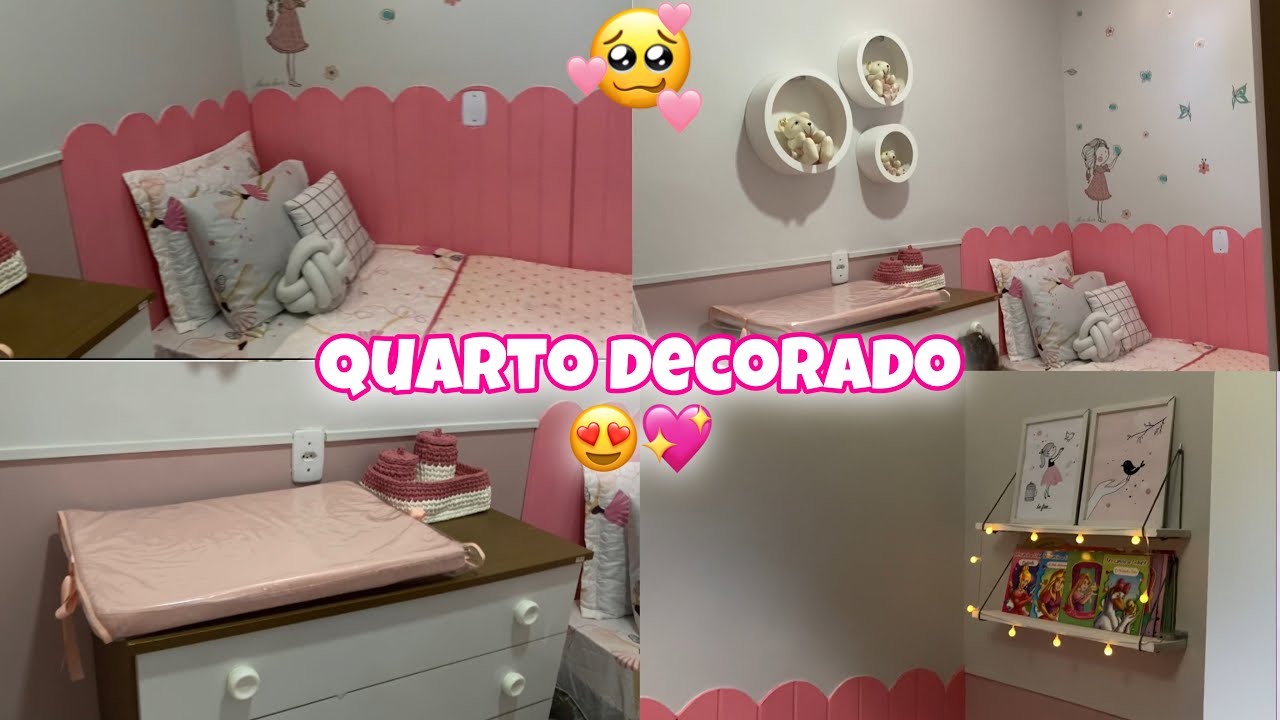 DECORAÇÃO QUARTO INFANTIL MENINA 💖 | Quarto das meninas decorado 😍 Família Coelho