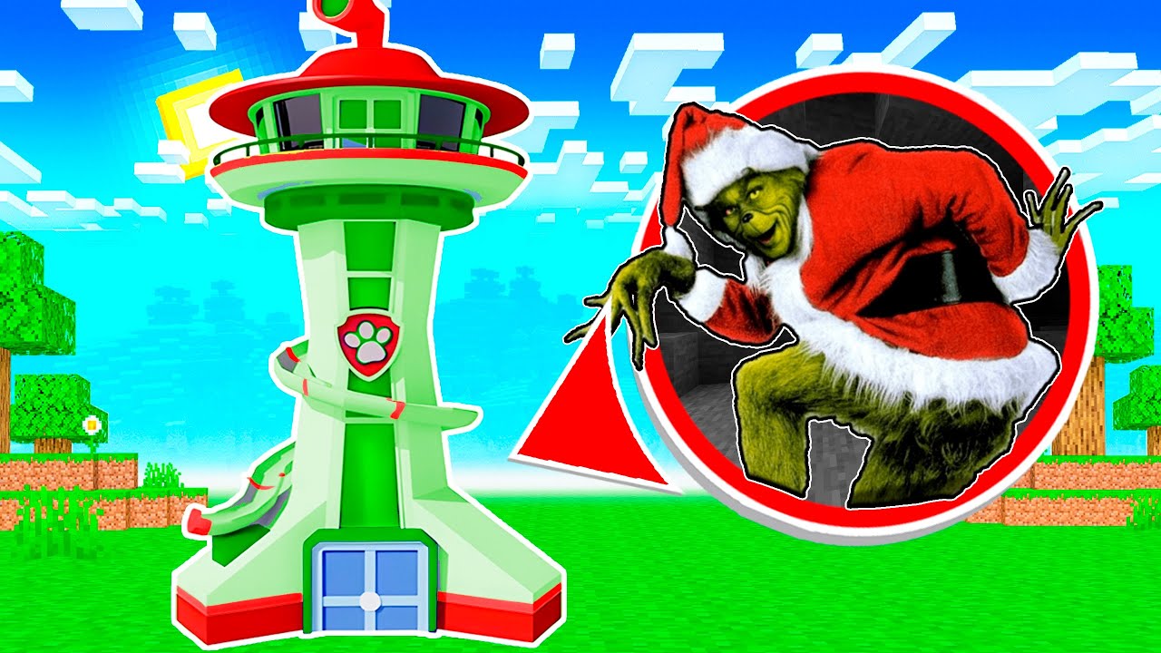 LE GRINCH VOLE LA TOUR DE LA PAT PATROUILLE SUR MINECRAFT !