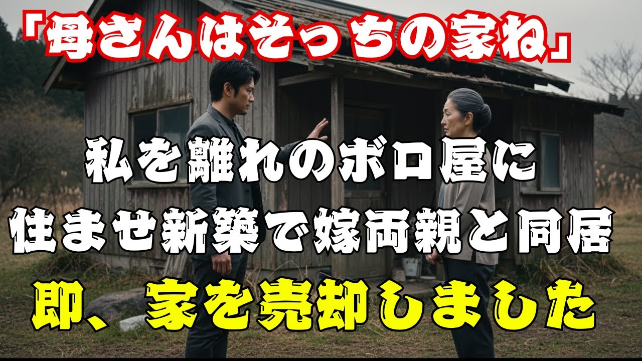 私をボロ家に追い出し、義両親と新居を乗っ取った息子夫婦。売却完了報告をした瞬間の「嘘だろ…」という絶望顔が忘れられない【60代以上の方へ】
