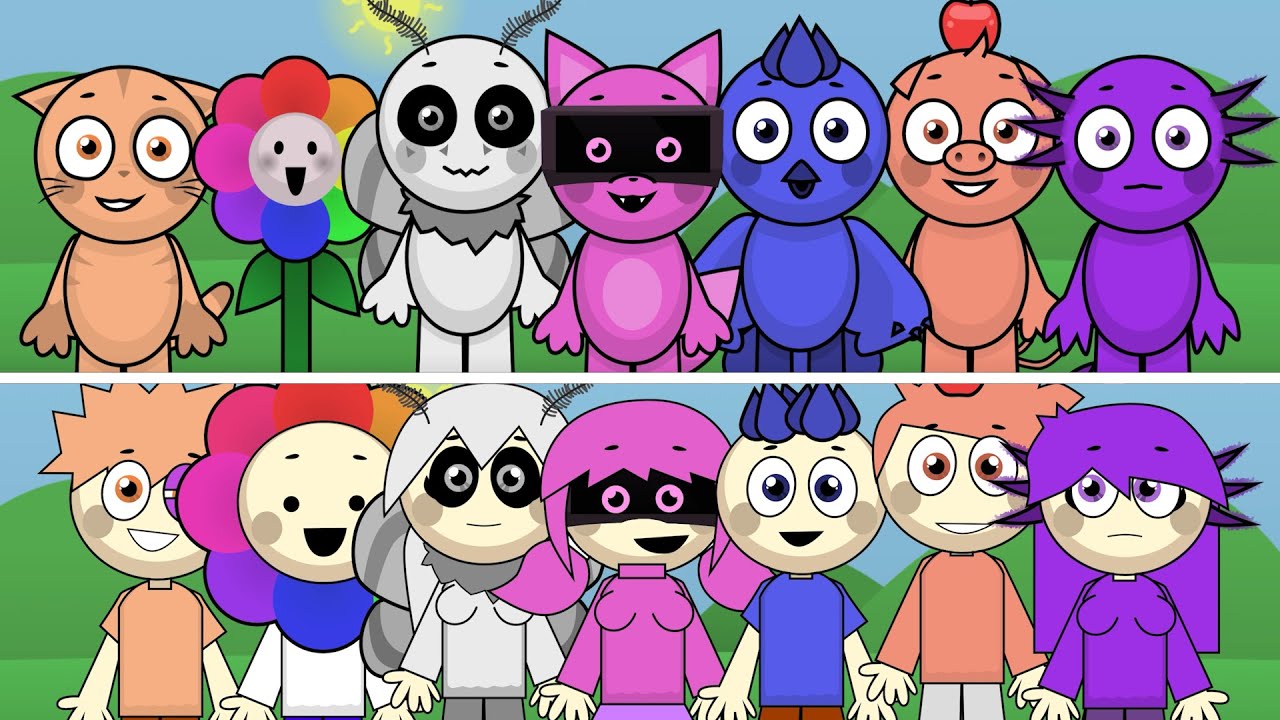 Incredibox Abgerny But They Are Human (Normal VS Horror)