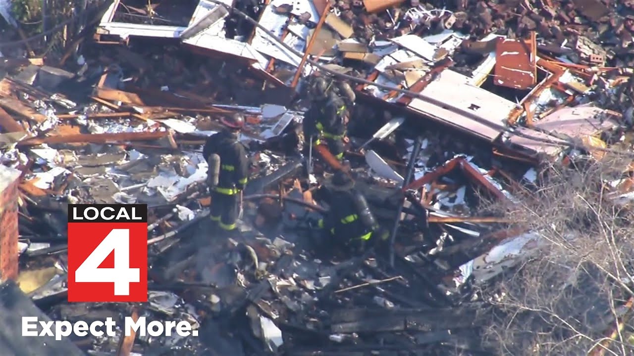 House destroyed in apparent explosion on Detroit’s east side