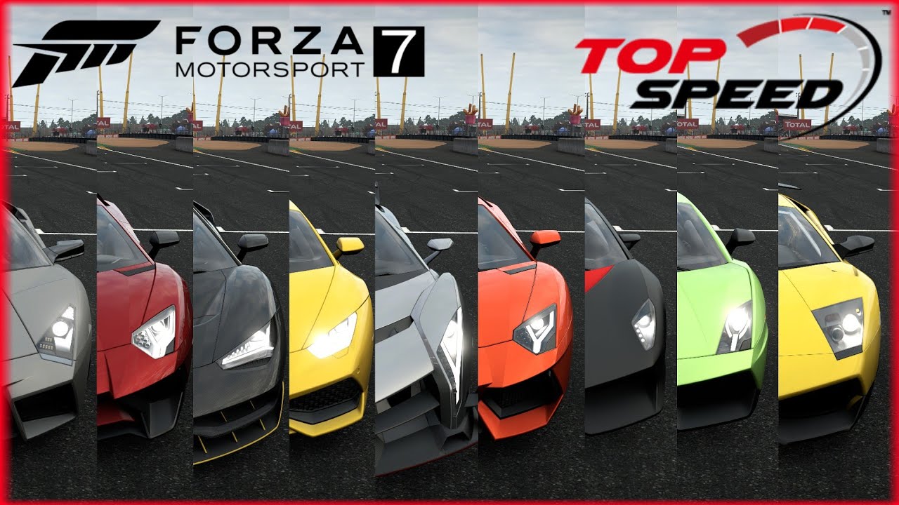 Forza Motorsport 7 Top 10 Fastest  Lamborghini Cars | Top Speed Challenge/Battle