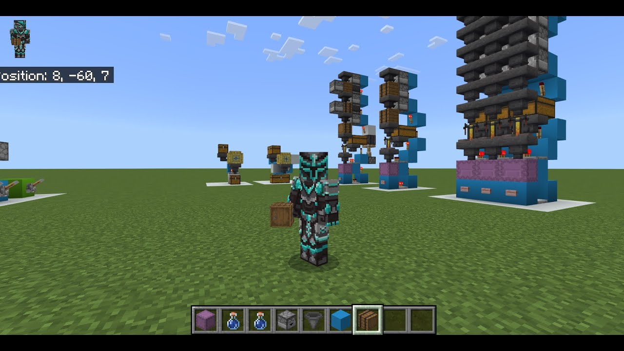 Minecraft Bedrock 1.20+ Automatic Bottle Fillers and Potion Brewers