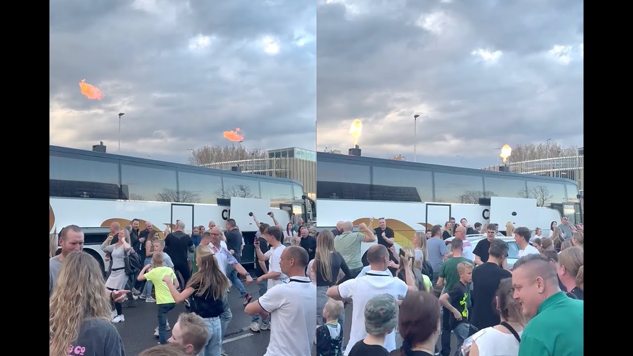 Spontaan feestje na 'Middagje Outsiders' op parkeerterrein Ahoy Rotterdam
