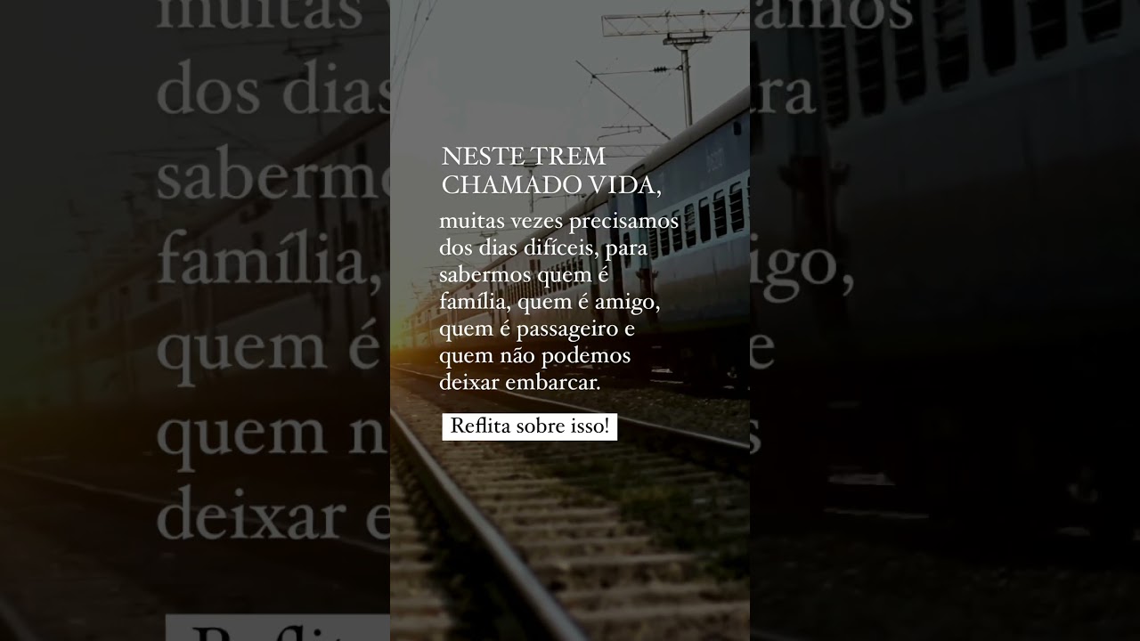 O trem da vida #vidaempreendedora #motiva&ccedil;&atilde;o #sucesso