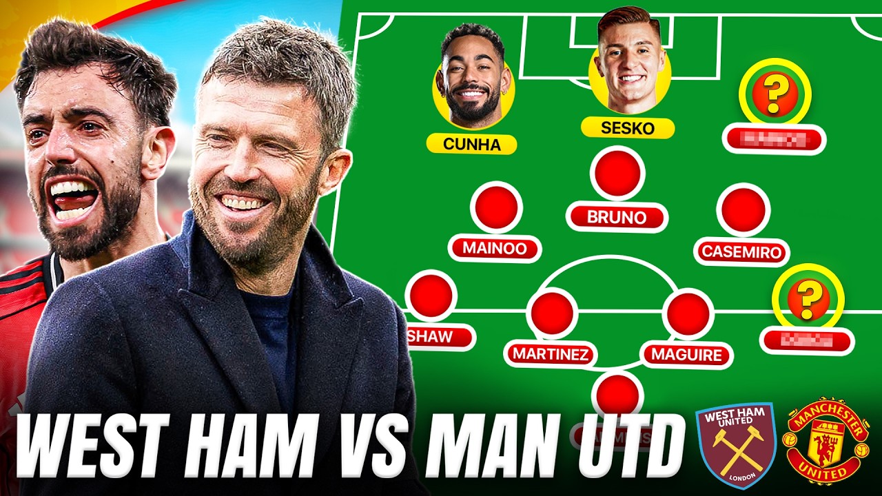 Casemiro & Mbeumo START? Carrick's Big Decisions! | WEST HAM vs MAN UTD Starting XI Show