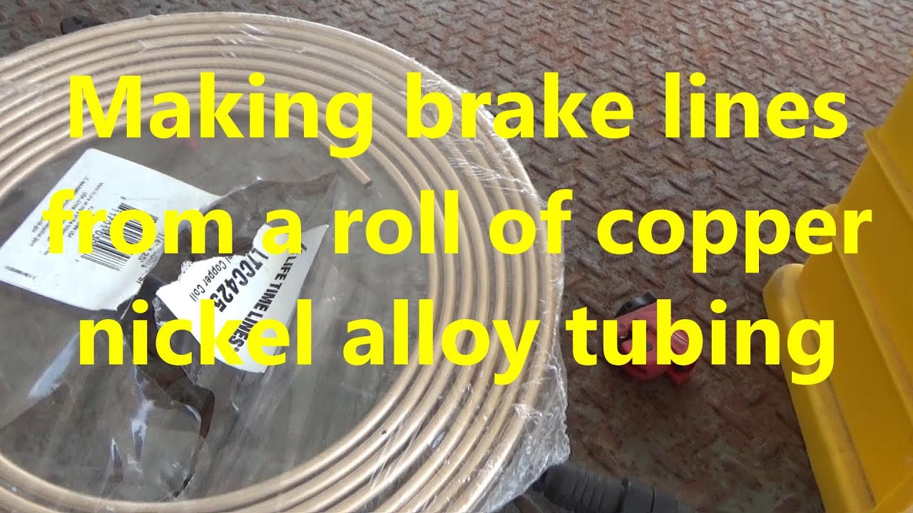Making brake lines from a roll of copper nickel alloy tubing