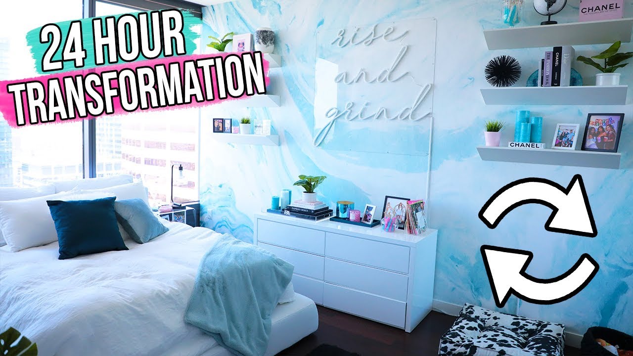 24 HOUR ROOM TRANSFORMATION CHALLENGE!! (fail)