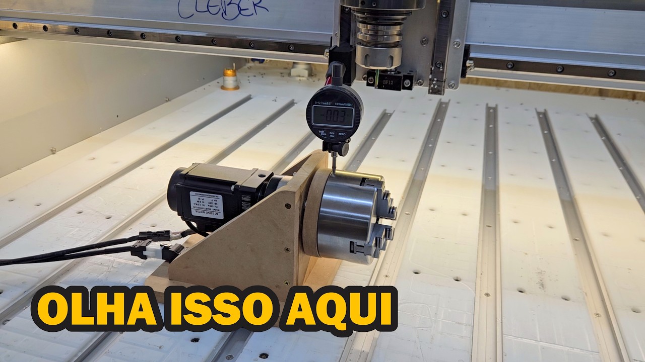 Protótipo do Eixo Rotativo na CNC Router TAF-C