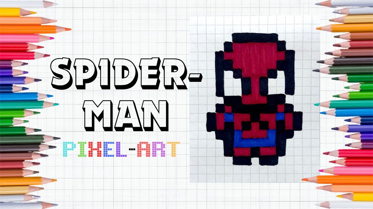 Como Dibujar a Spider-Man en Pixel Art - How To Draw Spider-Man #pixelart #spiderman #marvel