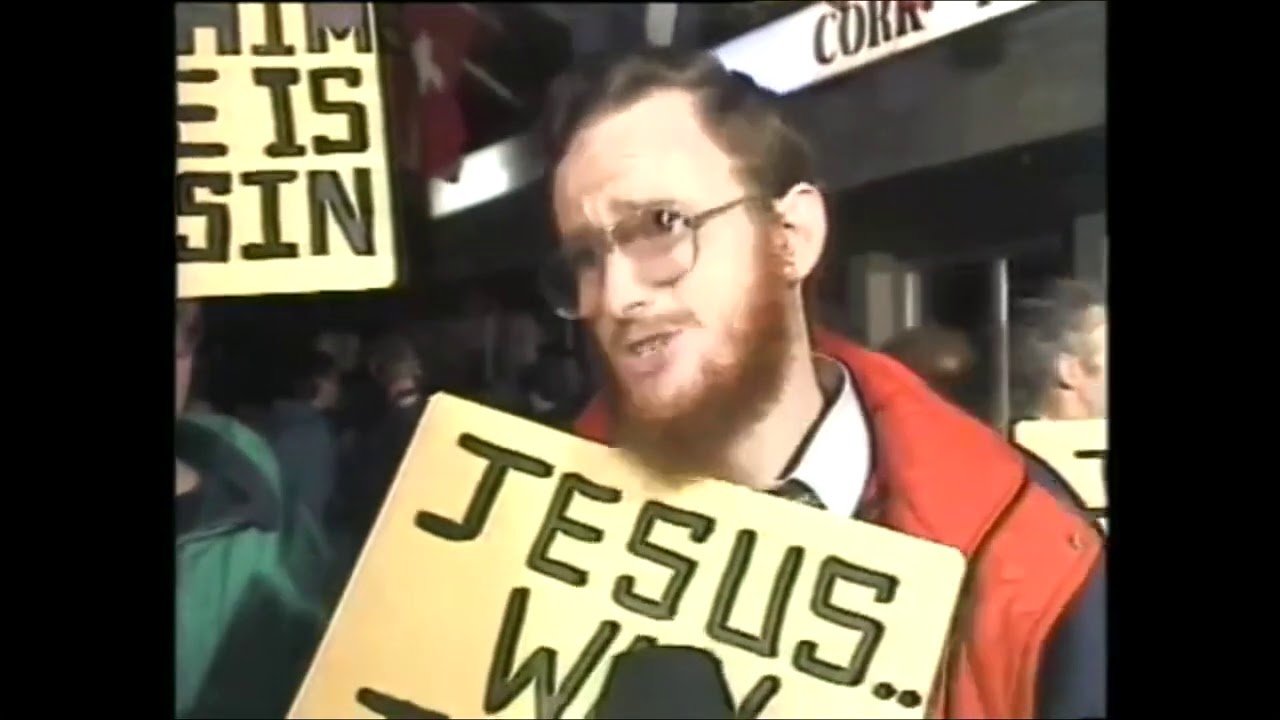 Protests at Martin Scorsese Film, Cork City, Ireland 1988