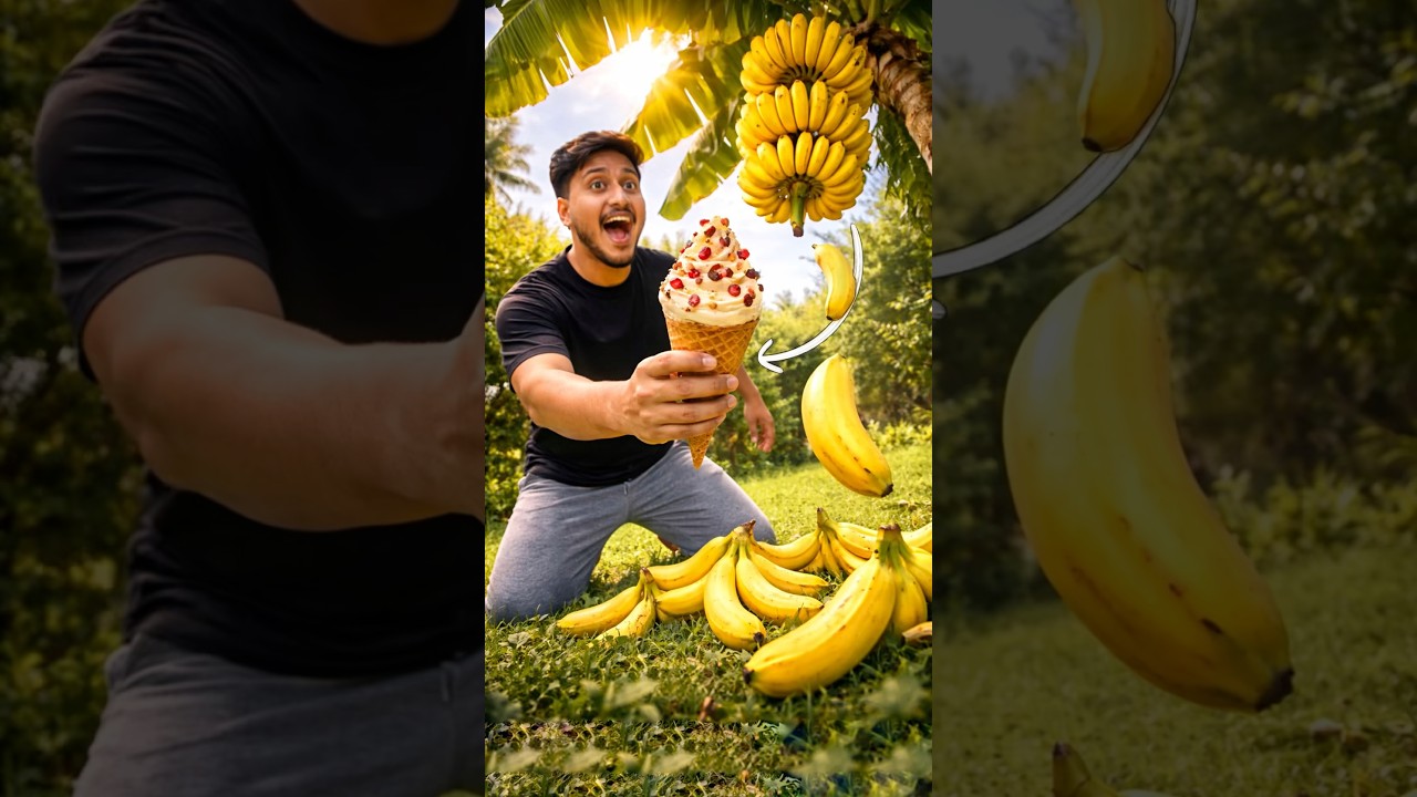 Banana Ka Icecream 😍 - #cooking #food #recipe #vlog #dailyvlog #comedy #shorts