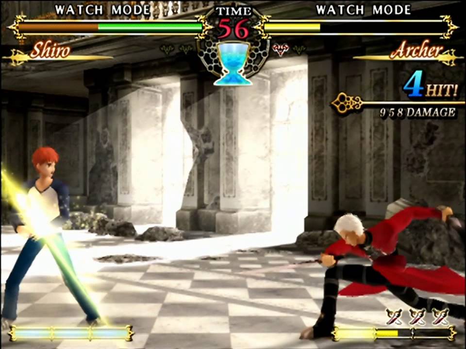 Fate Unlimited Codes: Shiro vs Archer 士郎 対 アーチャー(60fps)