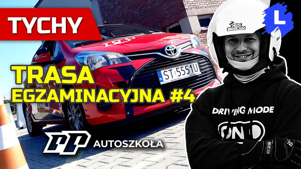 Trasa egzaminacyjna 4. Egzamin na prawo jazdy Tychy. Nauka jazdy Tychy, szkoła jazdy PP Autoszkoła