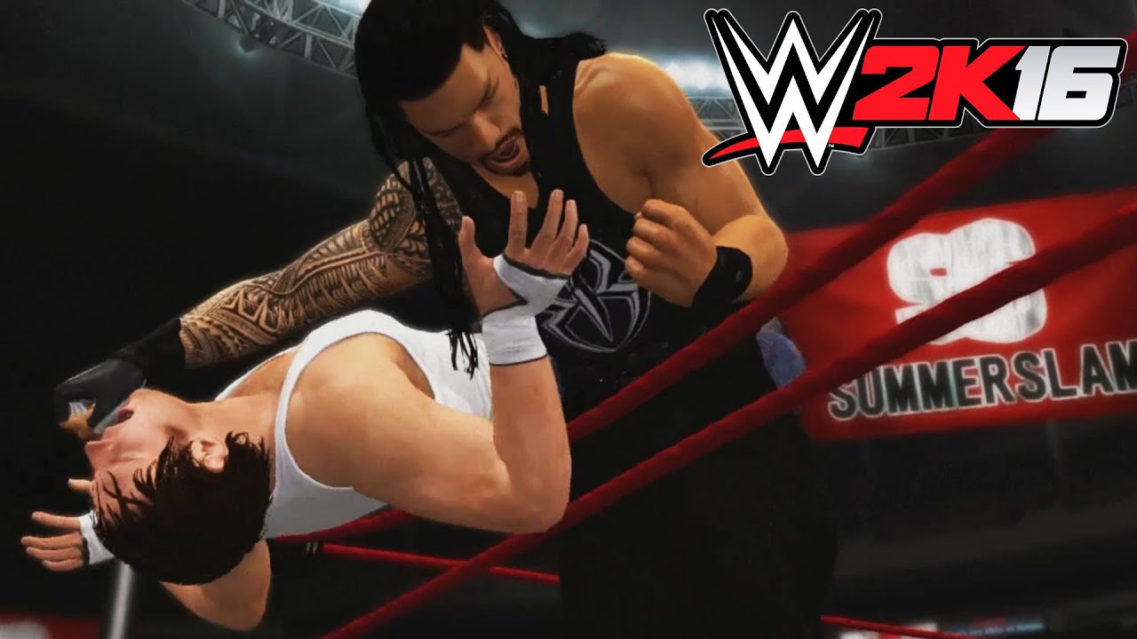 WWE 2K16 - X360 PS3 Gameplay (XBOX 360 720P) Roman Reigns vs Dean Ambrose