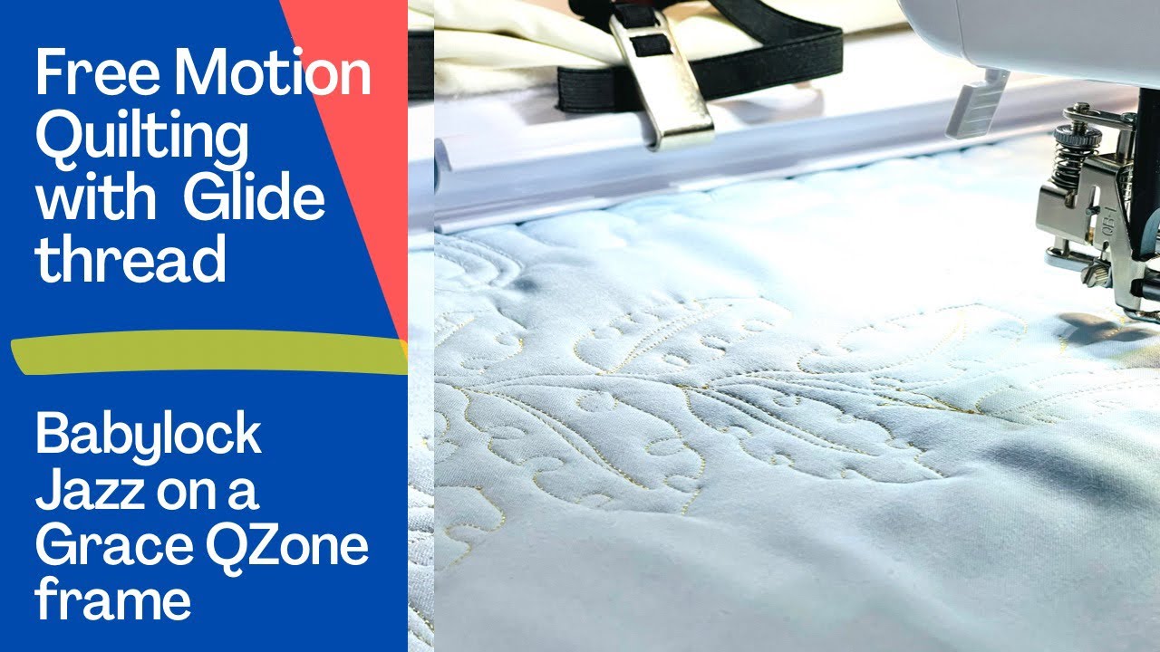 Free-motion Quilting with BabyLock Jazz on a frame!!