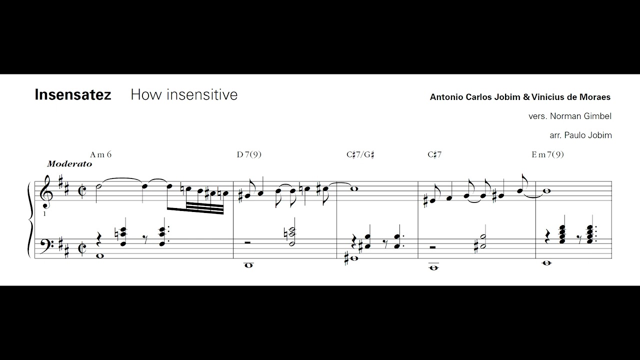 Tom Jobim - Insensatez (arr. Paulo Jobim) (Itamar Assiere, piano)