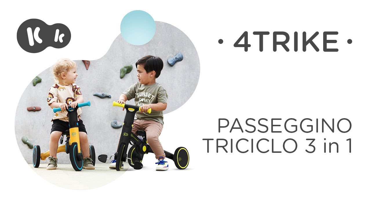 Triciclo 3 in 1 4TRIKE di Kinderkraft | Bicicletta senza pedali | Triciclo | Cavalcabile