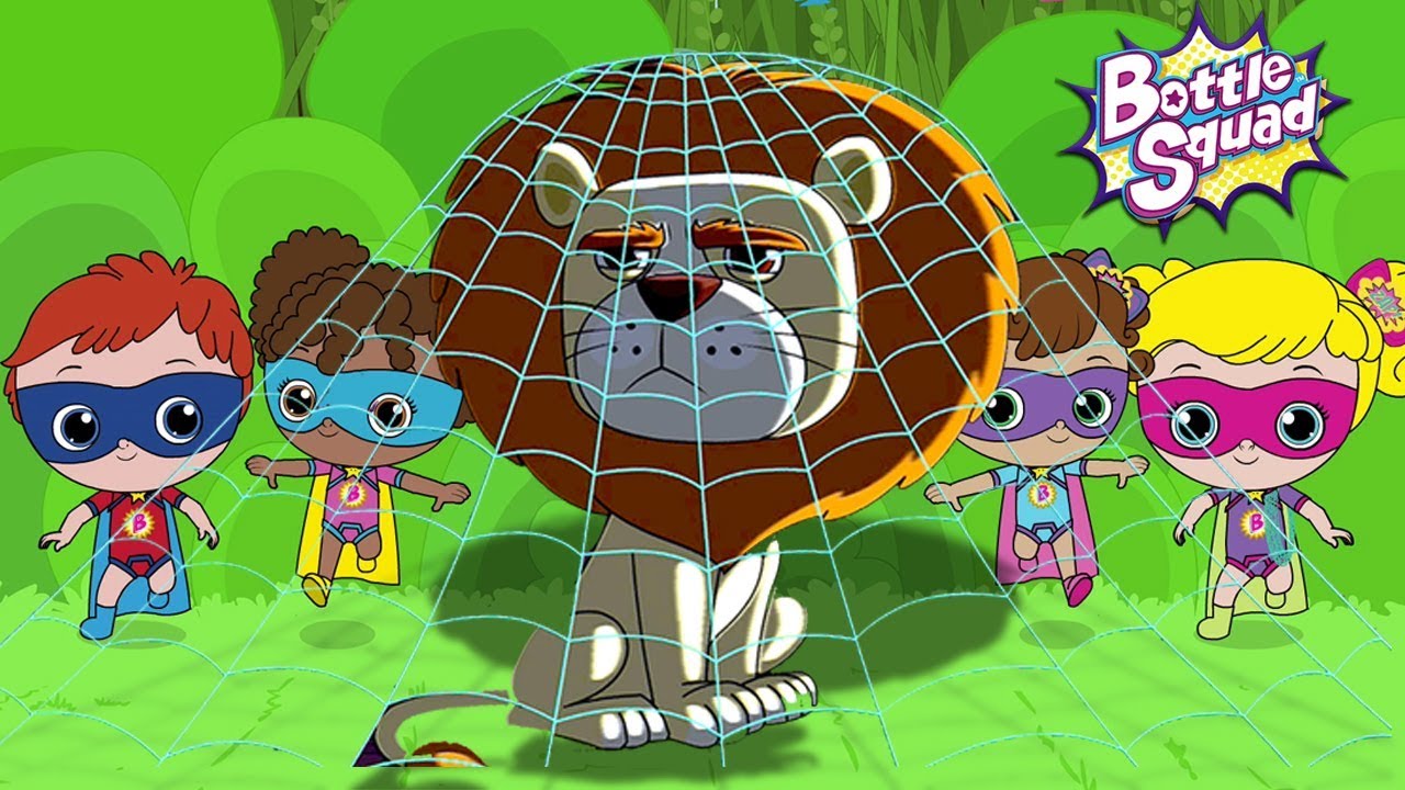 Going On A Lion Hunt | Kids Adventures | Bottle Squad Stories | Superhero Cartoons | Toddler Videos