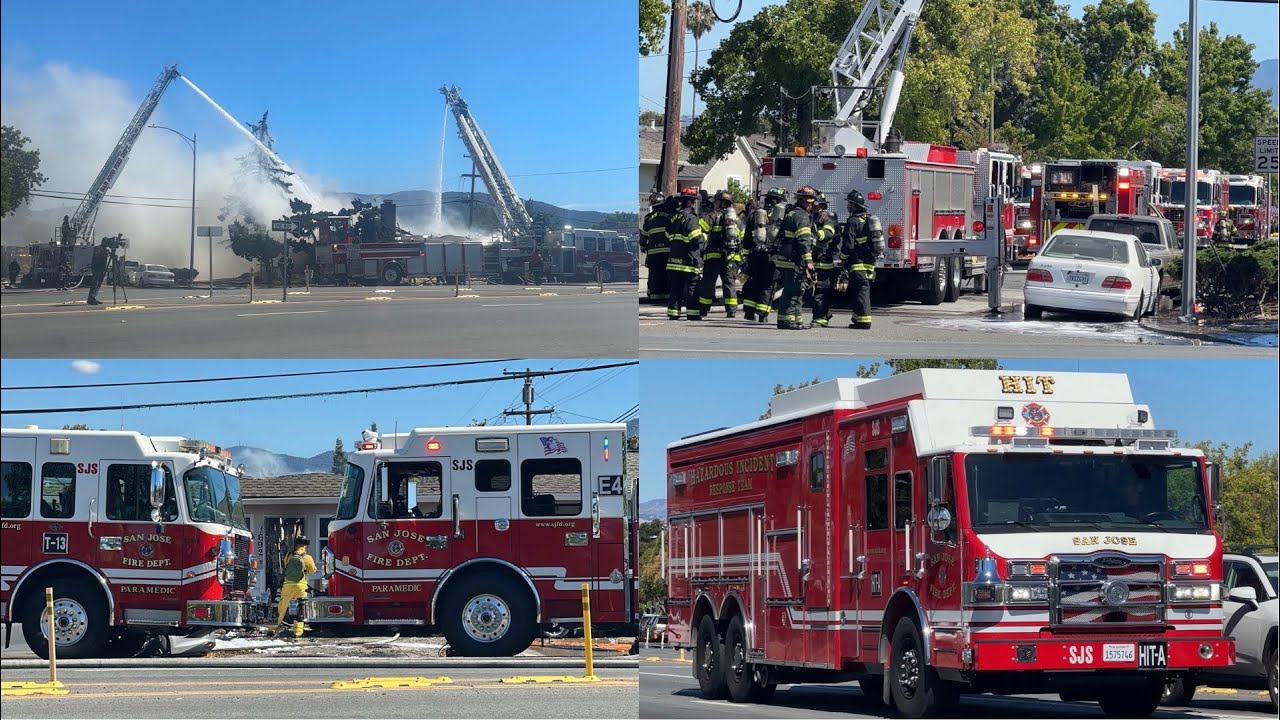 Large San Jose Structure Fire Destroys Two Houses
