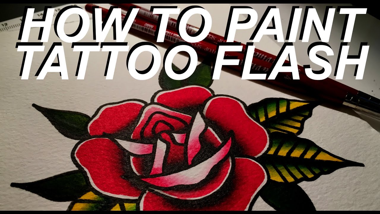 How to paint traditional tattoo flash