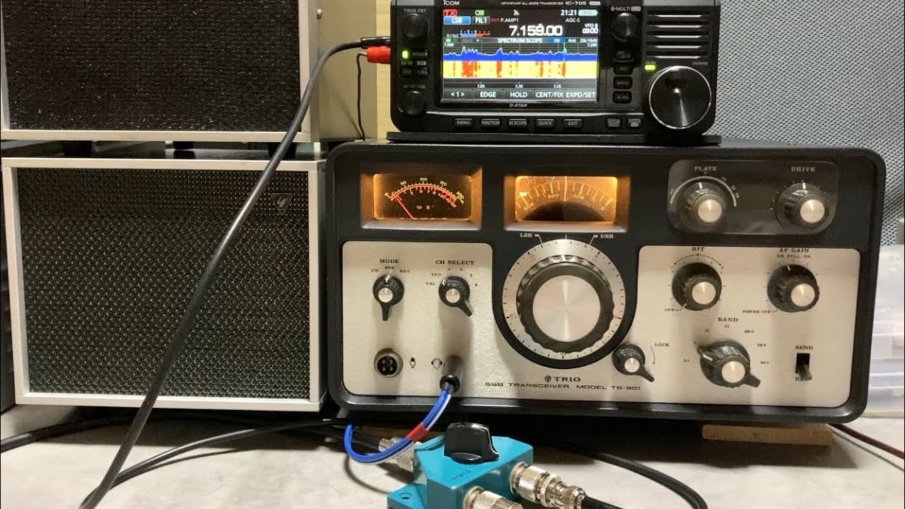 TS-801 vs IC-705 夜間７MHzで聴き比べ   IC705がオーバーフローの状況下 TS801は健闘しています