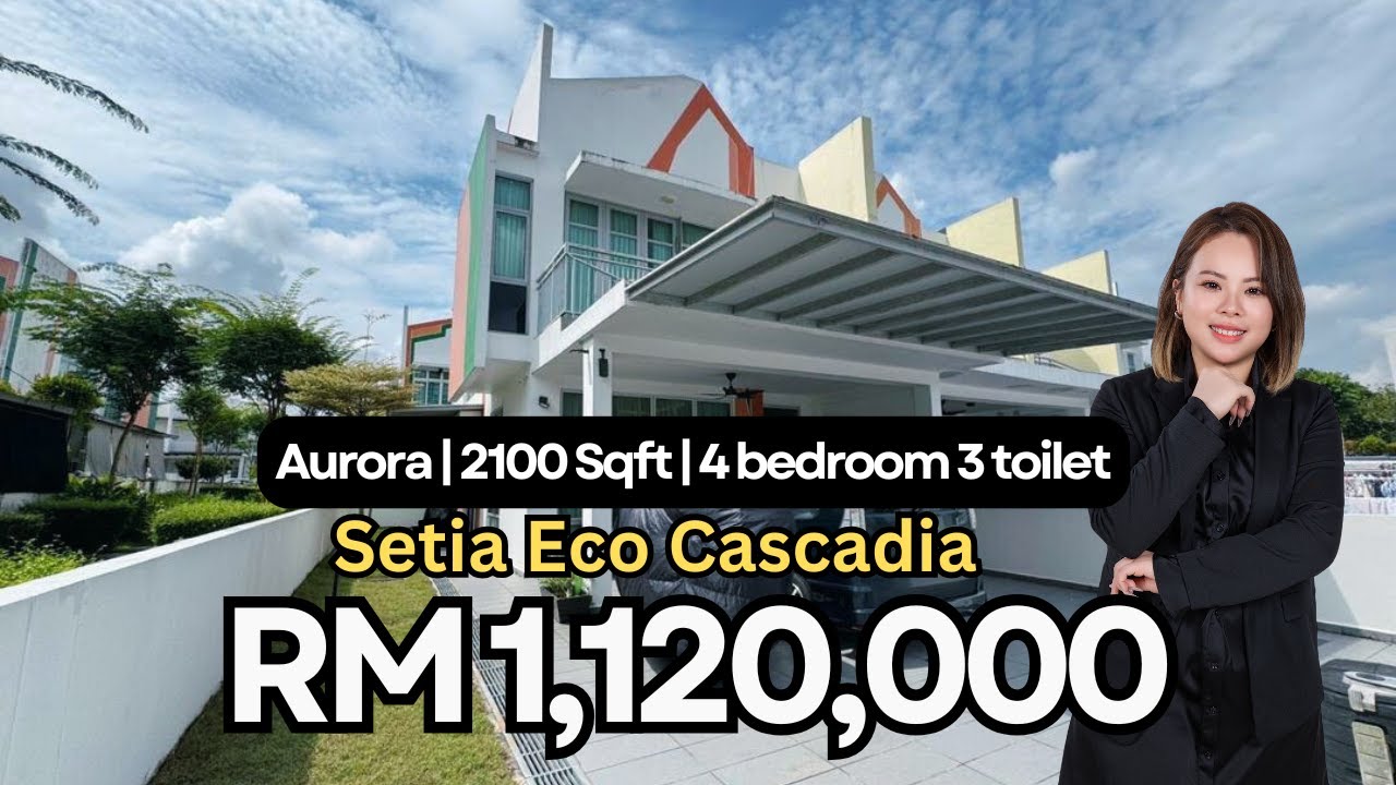 【JB property新山房地产】Aurora @ Setia Eco Cascadia｜Endlot 双层排屋｜全装修全家具｜RM1.12mil