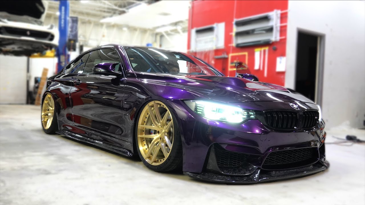 Midnight Purple BMW M4 Looks Sick! *Vinyl Wrap* | EVS Vlog