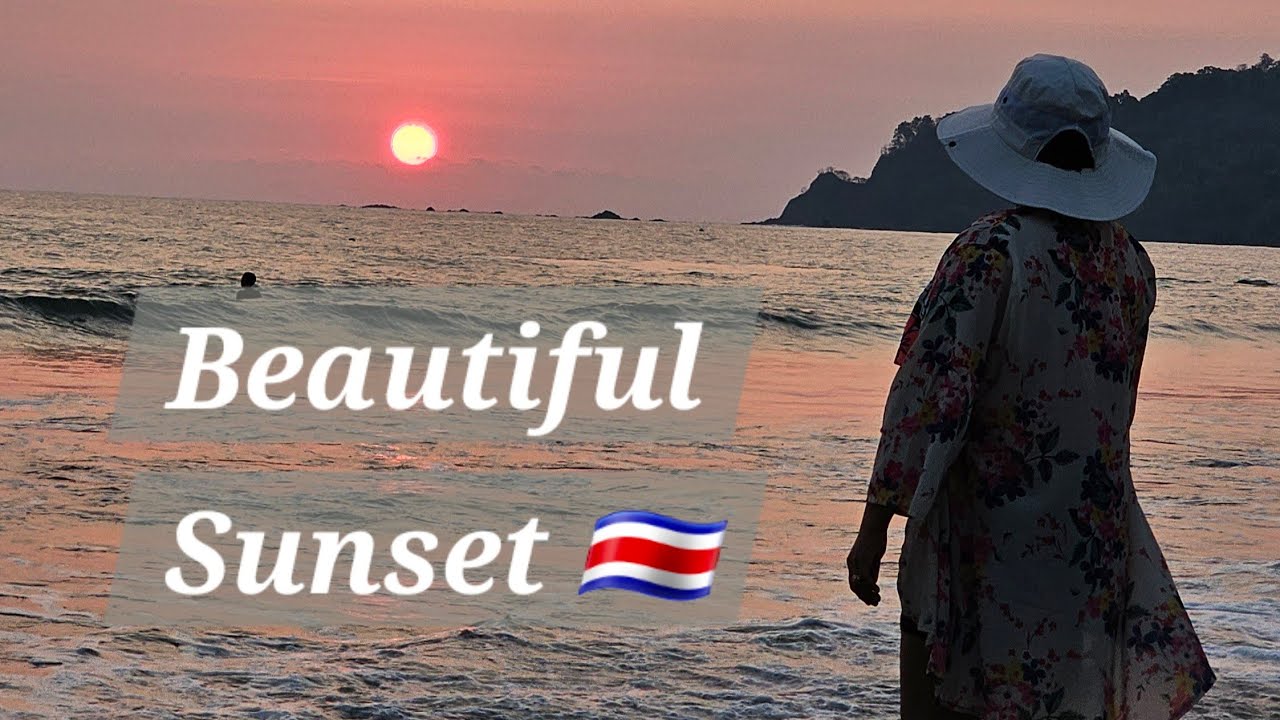 BEST SUNSET IN COSTA RICA🇨🇷  PLAYA ESPADILLA SUR / HOTEL MANUEL ANTONIO TOUR / TRACOPA BUS to QUEPOS