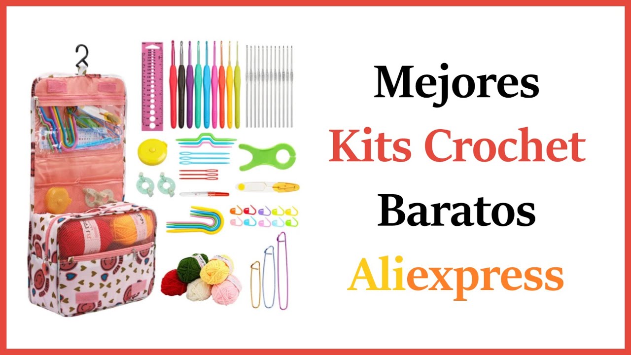 TOP 9 🧶 KIT de GANCHOS para CROCHET Aliexpress 💥 Kit Crochet Principiantes Baratos