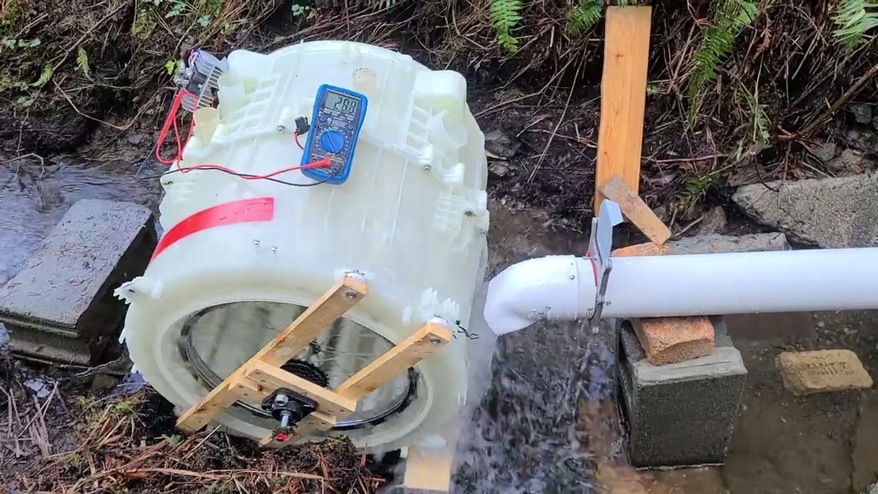 DIY Micro hydro generator - first run