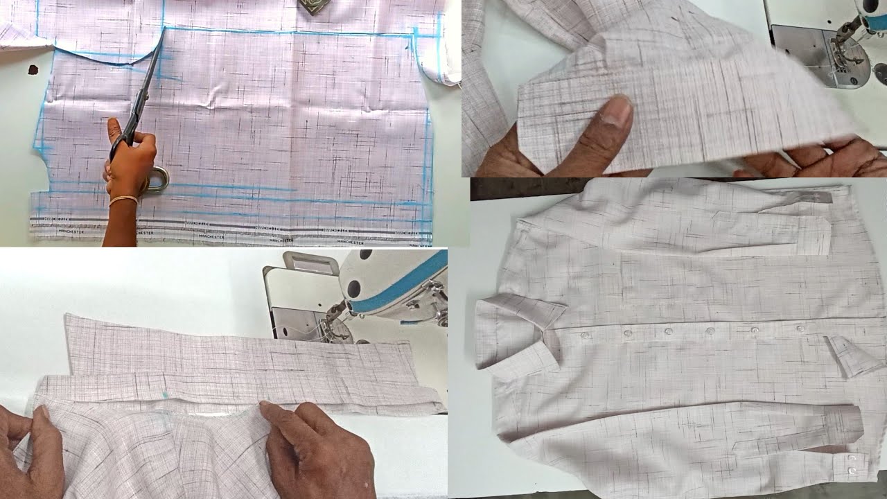 42 size full sleeve shirt cutting stitching full tutorial