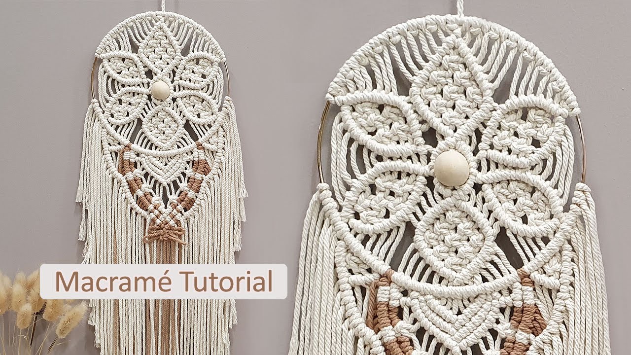 DIY Tutorial l How To Make Macramé Flower Pattern Wall Hanging Décor?