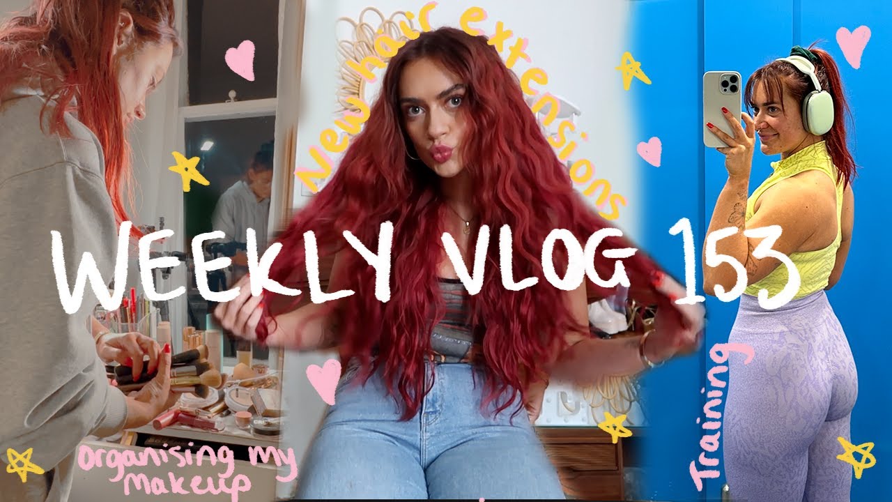 WEEKLY VLOG #153 | HAIR EXTENSIONS, NIGHTS ON THE TOWN & DECLUTTERING MY MAKEUP DESK! EmmasRectangle