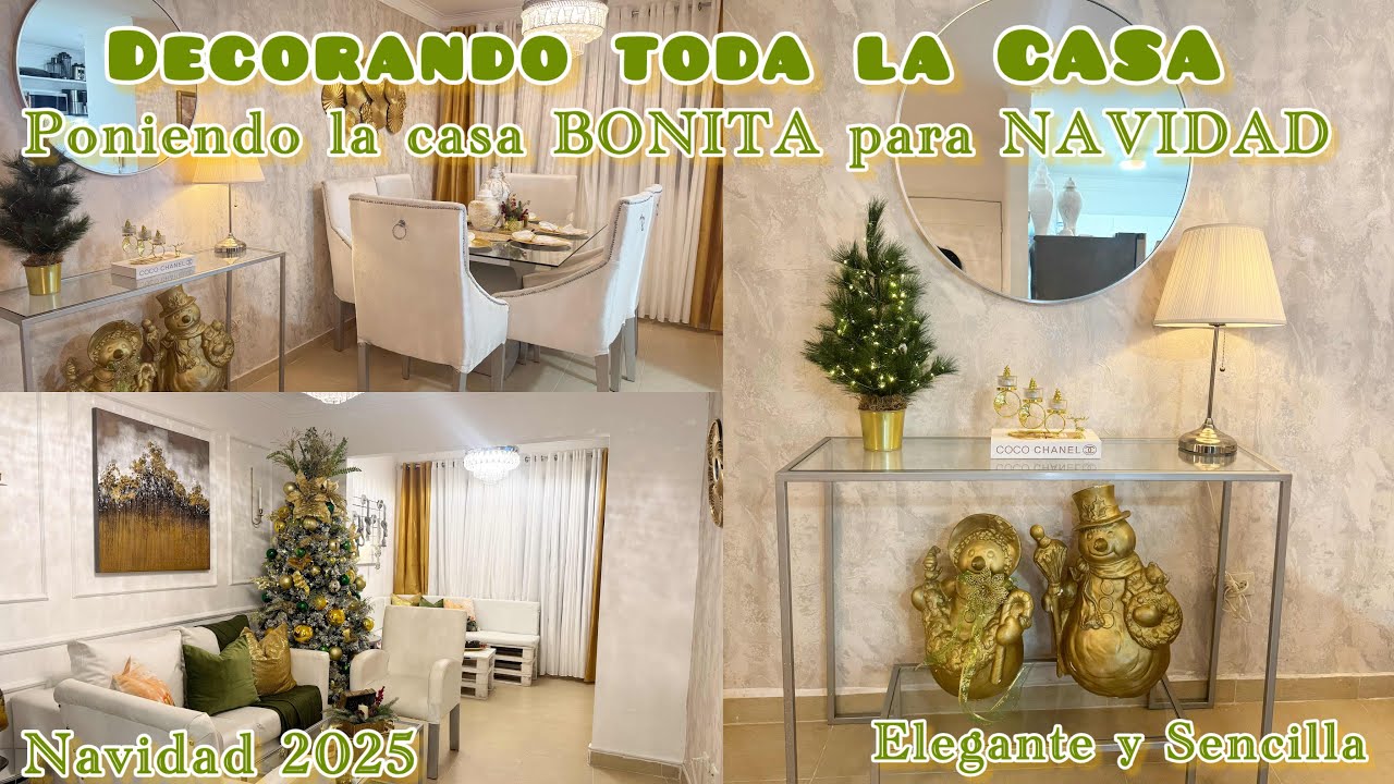 👉Decorando TODA la CASA 🏡 Poniendo la CASA BONITA para NAVIDAD 🎄Elegante y Sencilla 🔅#decor #navidad