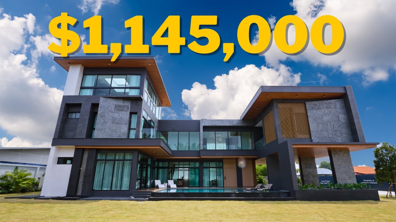 [THE SYLVA PATTAYA] Luxury 3-Story Pool Villa in Pattaya | 5 Beds, Rooftop, Near Nature (42MB.)