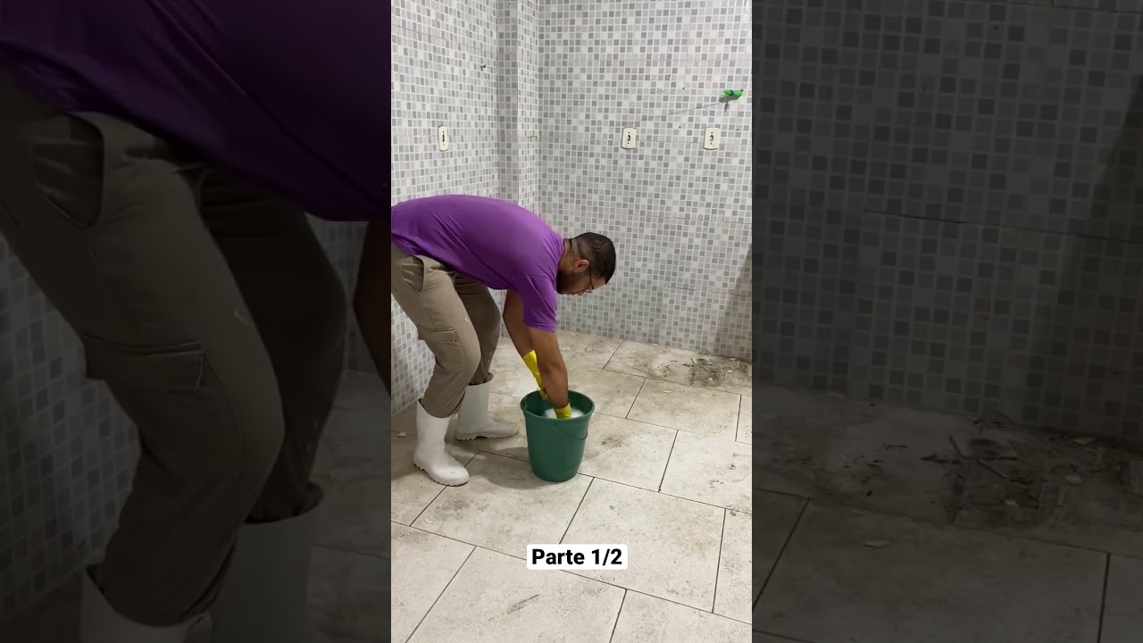 LIMPEI EAE!? Como renovei o piso branco? #cleaning #limpeza #clean #faxina  #asmr