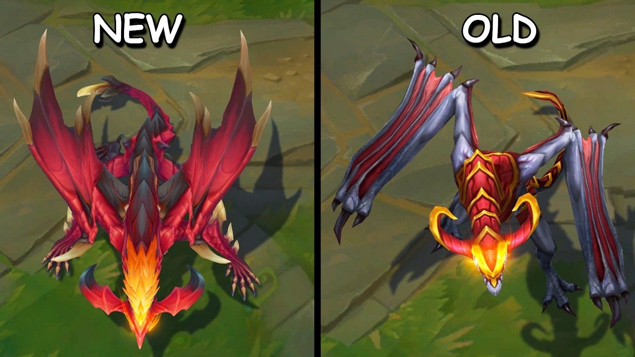 Classic Shyvana Rework New vs Old Comparison (League of Legends)