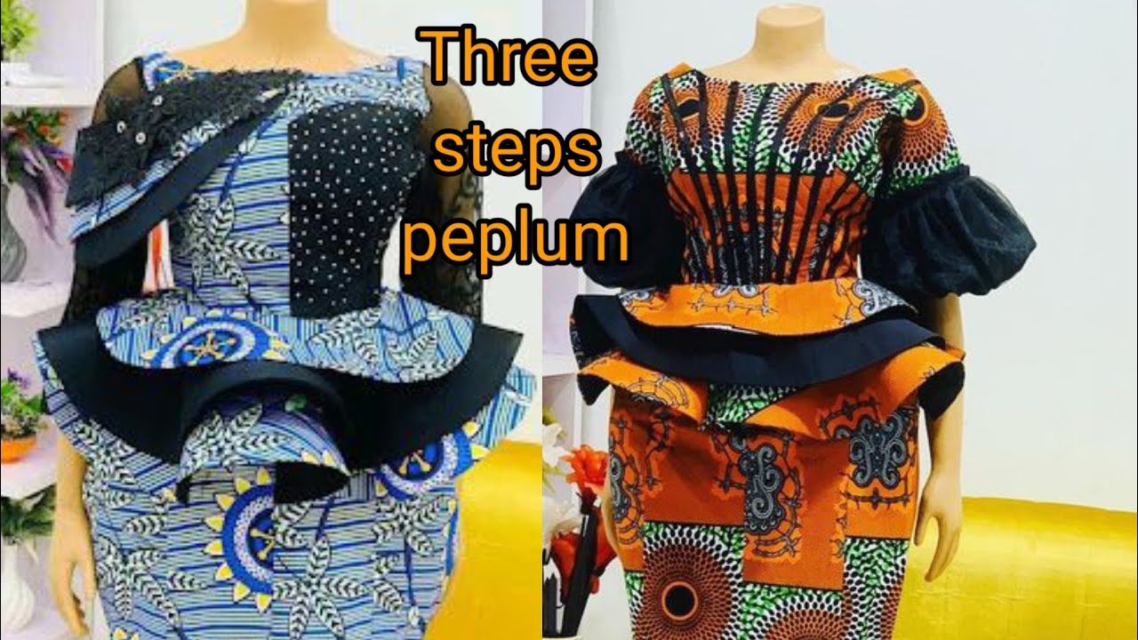 How to cut a three steps peplum/flate