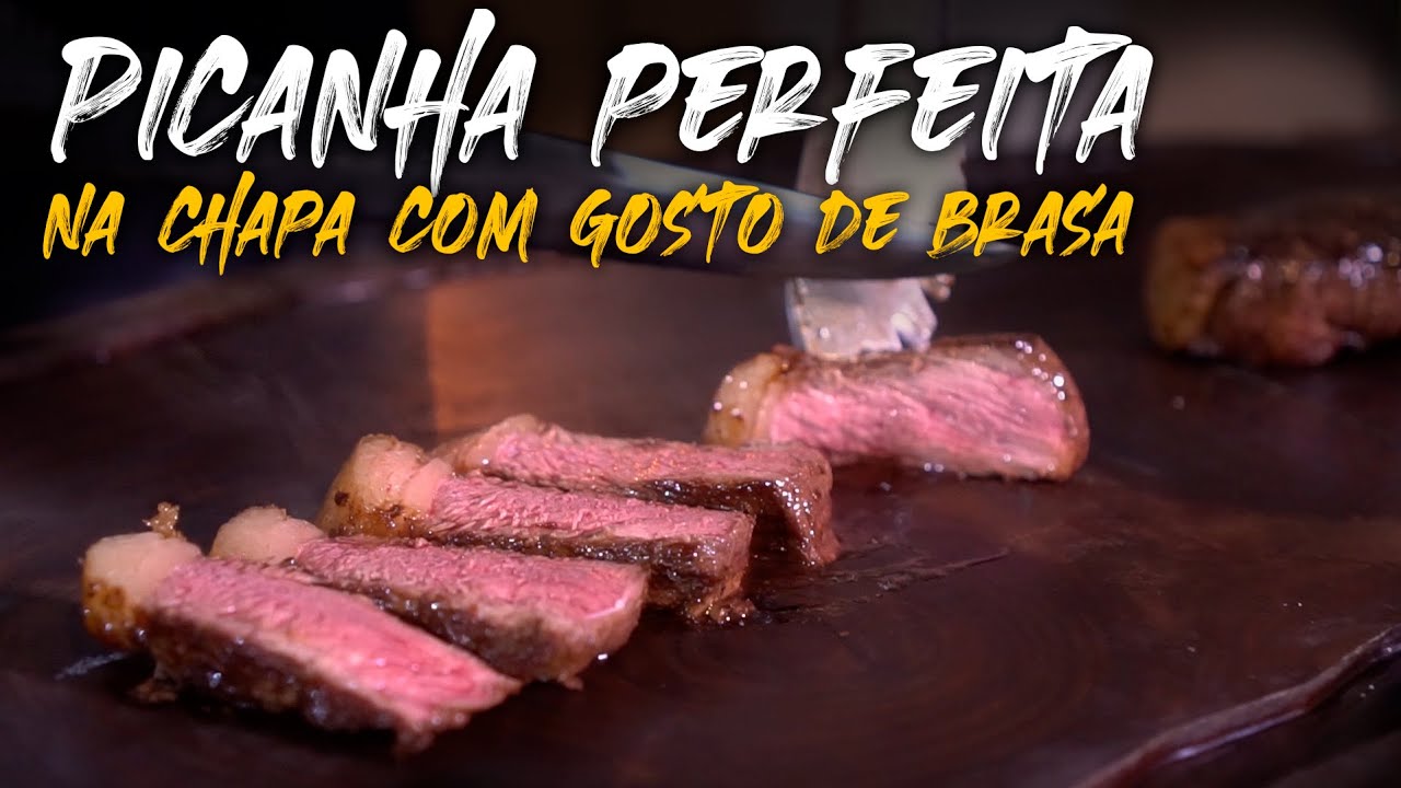 Como fazer picanha na chapa(frigideira) com gostinho da brasa