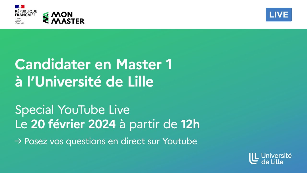 Candidater en Master 1 à l’Université de Lille