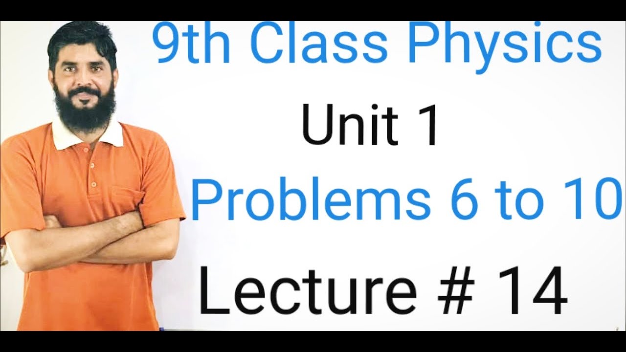 9th class Physics Unit 1 | Problems 6 to 10 Solved Step by Step Words | Class 9 Physics Solution